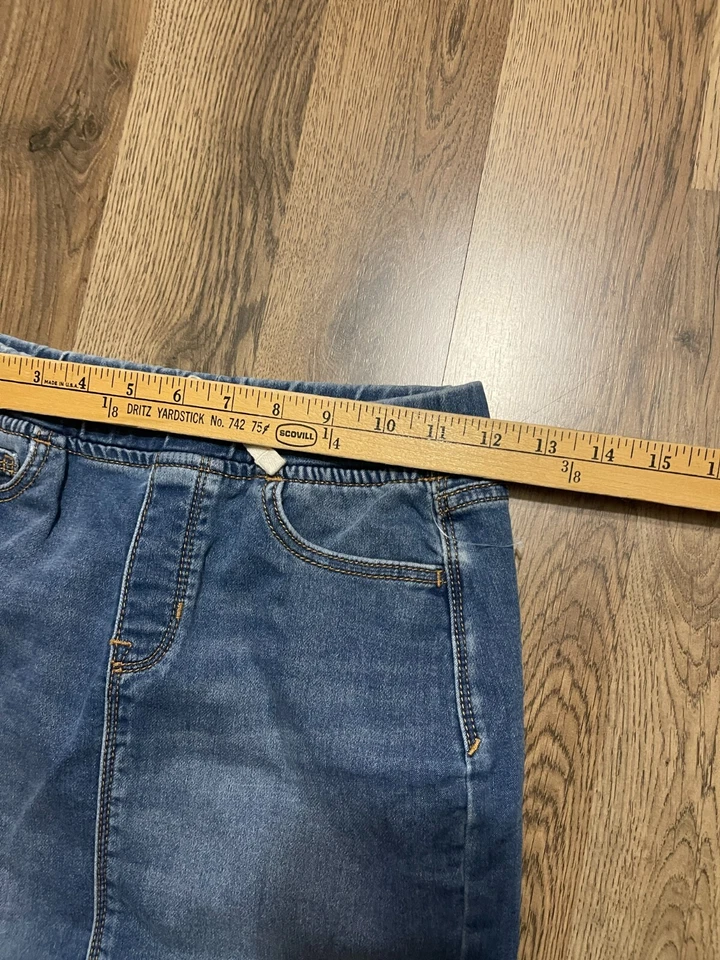 Falda Gap, Talla Grande Niña, Azul, Denim, Mini, Corbata Cintura Foto 3 de 4