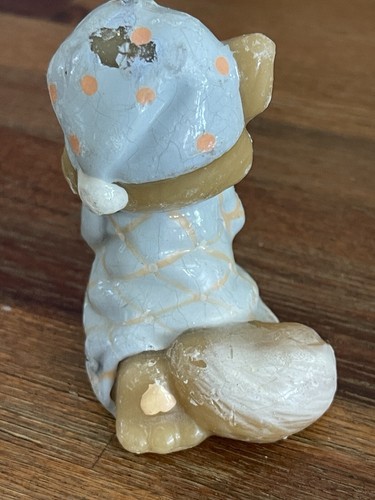 4 statuine gattino grigio dipinto a mano candela cera gatto vintage LEGGI - Foto 16 di 19