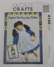 MCCALLS CRAFTS PATTERN #M4186 SOPHIE RAGTIME DOLL CLOTHES PLAYMATEDOLL UNCUT2003