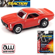 Auto World Xtraction R35 1969 Chevrolet Camaro Red HO Scale Slot Car