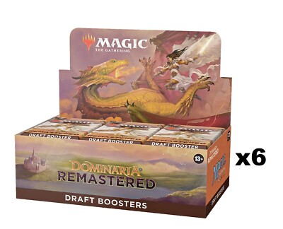 SEALED CASE! 6x Draft Booster Box Dominaria Remastered DMR MTG