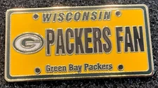 Green Bay Packers PACKERS FAN License Plate Collector  Pin