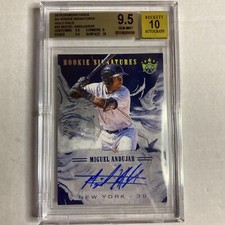 2018 Diamond Kings Holo Gold Miguel Andujar ROOKIE Auto 24/25 BGS 9.5/10 P5