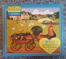 Milton Bradley Charles Wysocki ROOSTER EXPRESS 1000 piece puzzle COMPLETE