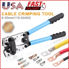 Cable Lug Crimping Tools Hand Electrician Pliers Crimper Wire Cable 6-50mm²