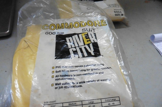 Commodore River City Rain suit High visibility Yellow Size M PVC water proof | eBay