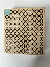 Hampton Art Wood  Rubber Stamp - Lattice Background