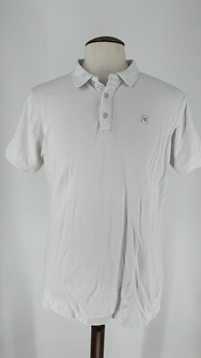 Dqsuared2 Men s White Polo Shirt Logo Detail Size XL 22  PTP