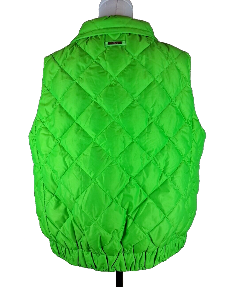 Polo Ralph Lauren Women's XL Neon Green Quilted Down Puffer Vest Hot