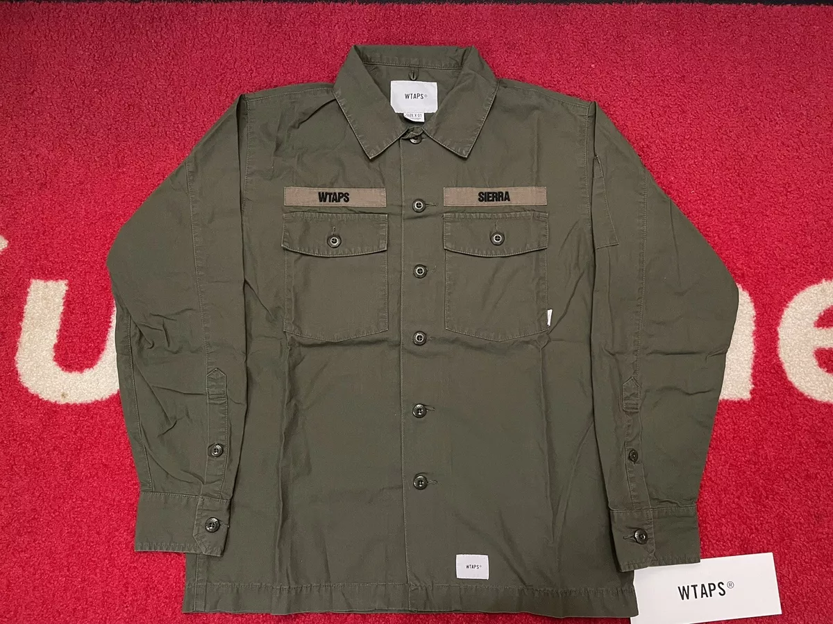 WTAPS BUDS L/S SHIRT SUPREME BOX LOGO SWEATSHIRT HAT TEE STUSSY OLIVE DRAB  SMALL