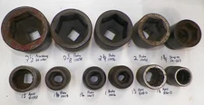 11 Piece 1" Inch Drive Socket Set 1" to 2 1/2"  Proto, Snap-On, Apex & Armstrong