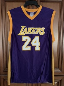 Kobe Bryant Nba Lg Adult Basketball Jersey Los Angeles Lakers 24 Purple Gold Ebay
