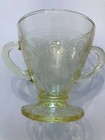 CLOVERLEAF PATTERN DEPRESSION GLASS-3 DESSERT PLATES,6 SHERBETS, SUGAR, RARE   — photo 7
