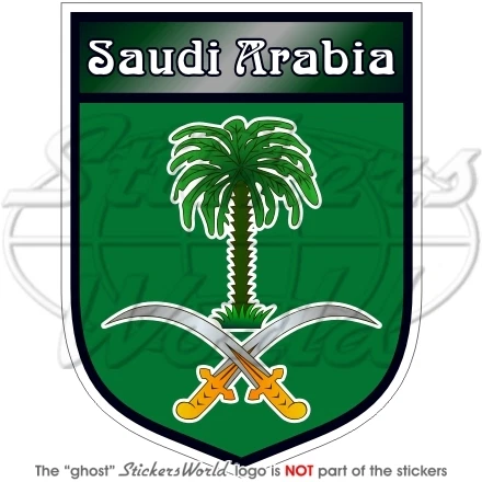 STICKERSWORLD ARABIE SAOUDITE Arabie Arabe Écusson, 100mm Vinyl Sticker, Autocollant