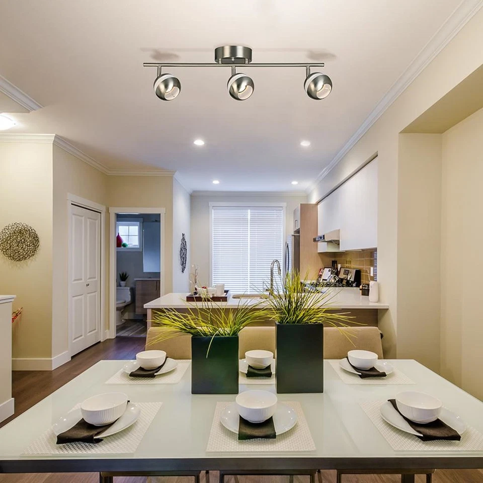 Eglo 204012A Maple Park 24"W LED Riel Fijo Accesorio de Techo - Níquel Foto 4 de 4