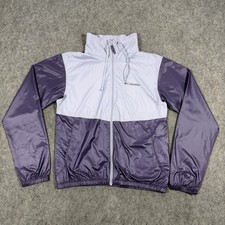 Columbia Lightweight Full Zip Windbreaker Jacket Fits Women's Size XS Purple