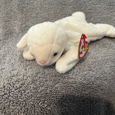 Ty Beanie Baby Fleece Lamb Beanbag Plush Original Tag 1996 PE 4th Gen - 4125