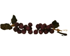 Vintage MCM Sugar Beaded Faux Bunch Cluster Grapes  Purple - 7&rdquo; Long Lot Of 2