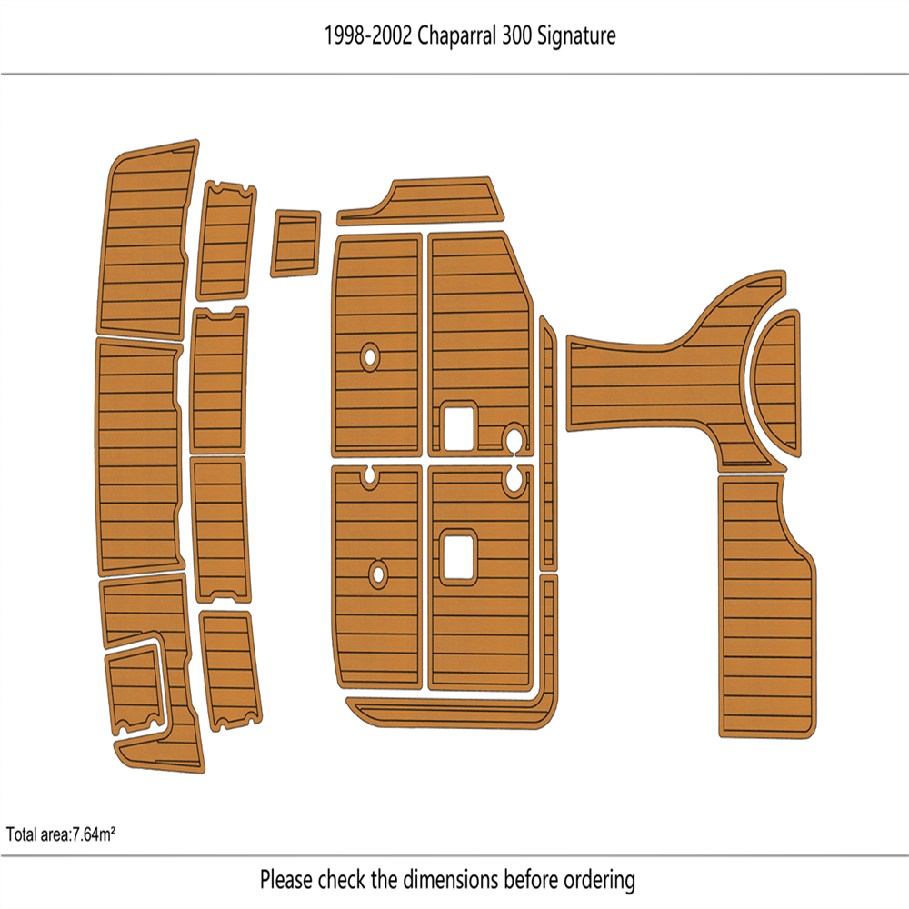 1998 Chaparral 300 Signature Swim Platform Cockpit EVA Pads Foam Teak Deck Floor