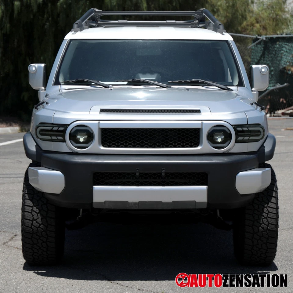 Fit 2007-2014 Toyota FJ Cruiser Smoke Projector Headlights LED Sequential Signal Foto 3 de 4