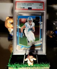 🔥 2023 Panini Clearly Donruss Gold Amon-Ra St Brown #17 PSA 9 🔥 