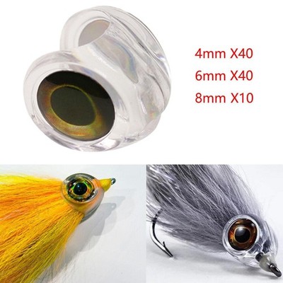 90 Stück Fliegenbinden Fischmaske Machen Streamer 3D Fisheyes Pike Bass Forelle