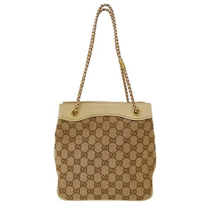 Gucci sac à main bandoulière Gg toile beige 109143
