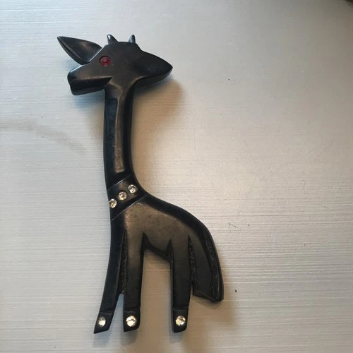 Vtg Bakelite Art Deco Jewelry Brooch Giraffe Pin READ