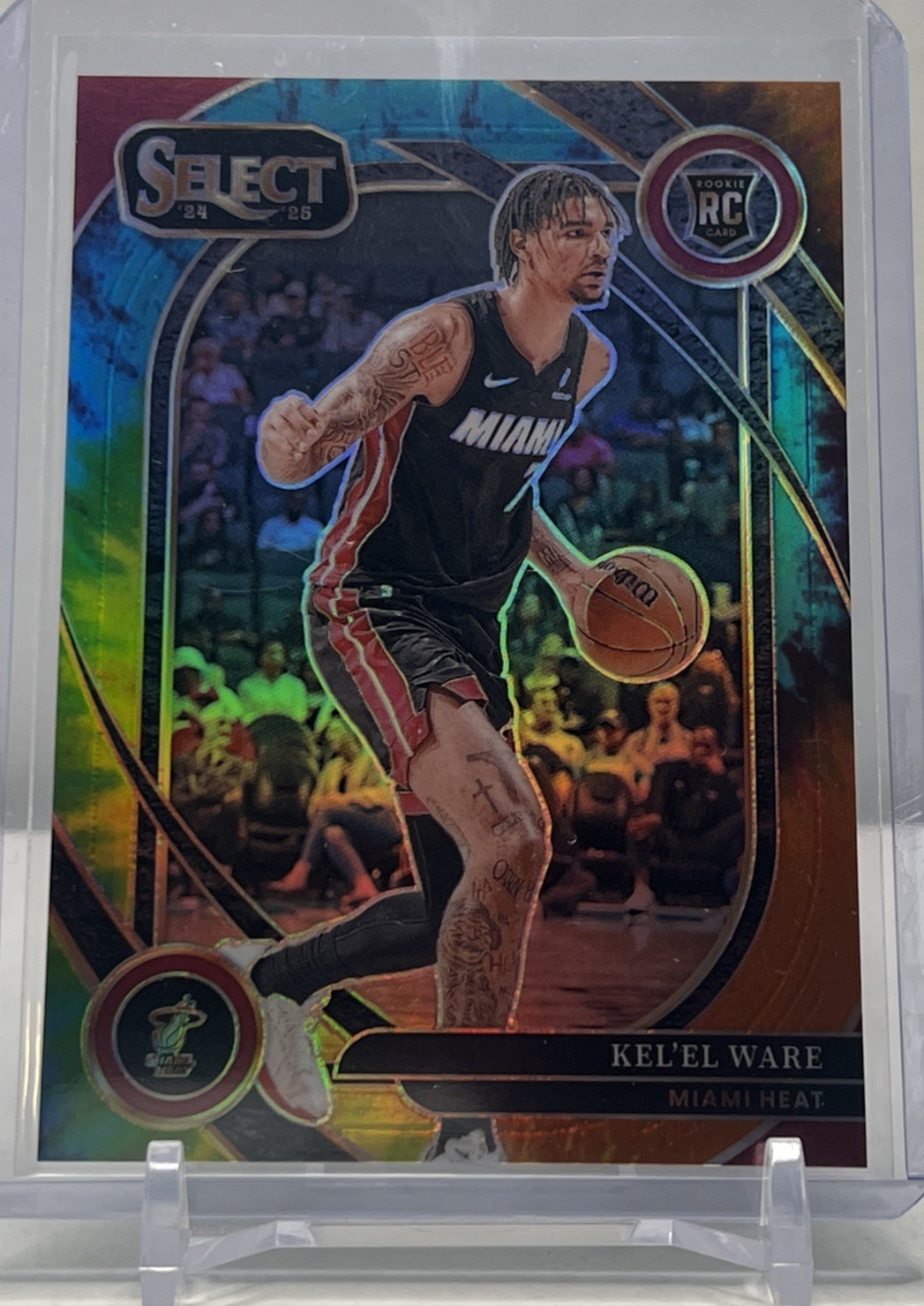 2024-25 Panini Select Kel'el Ware Rookie RC Courtside Tie Dye Prizm /25
