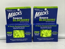 Lot Of 2-12 Pk Mack's Snore Blockers Soft Foam Earplugs W/ Travel Case FREE SHIP