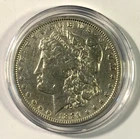 1891 Morgan Silver Dollar, XF-AU in Plastic Holder, Free Shipping!