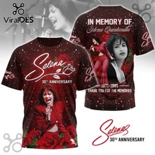 Selena Quintanilla 30th Anniversary Memorial Commemorative 3D T-Shirt