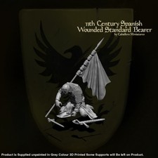 REM0017 11th Century Wounded Spanish Standard Bearer