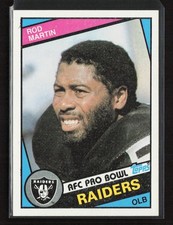 1984 Topps #112c Rod Martin Los Angeles Raiders Near Mint or Better