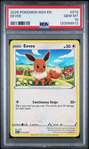 2025 POKEMON M24 EN-MCDONALD'S COLL #013 EEVEE PSA 10