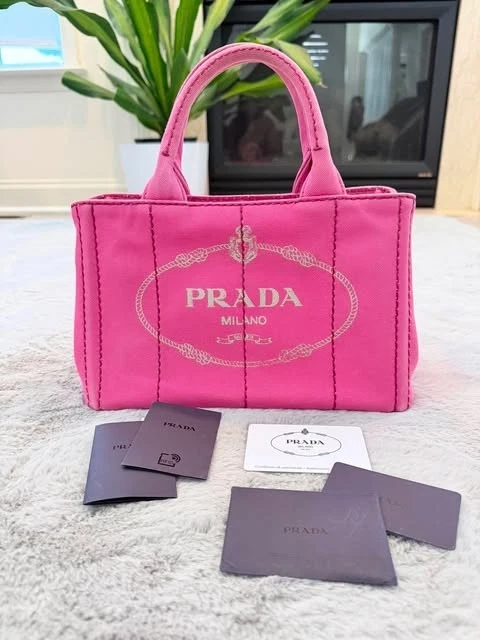PRADA Canapa Tote Pink Bags & Handbags for Women for sale | eBay