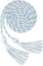 Graduation Cord, Cords 2025, Light 1 PCS, Sky Blue & White 