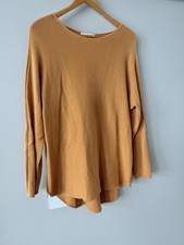 Michael Kors Women Long Sleeve Side Zipper High-Low Hem Sweater L
