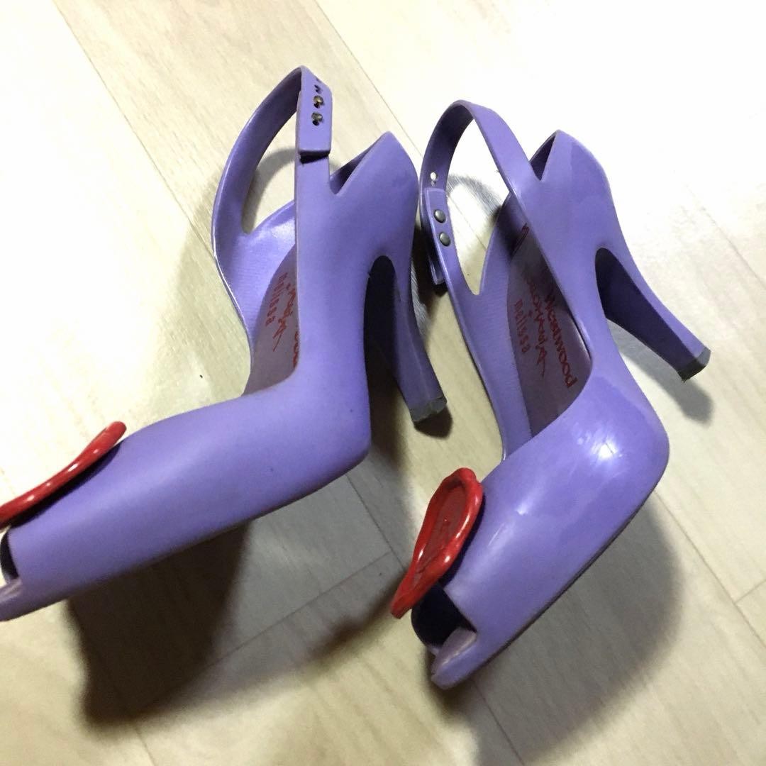 VIVIENNE WESTWOOD x Melissa Anglomania Pumps Sandals Purple Red Rare Vintage image 4
