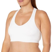 Hanes Seamless Racerback Moderate-Support Sport Bra CoolDRI Moisture-Wicking L