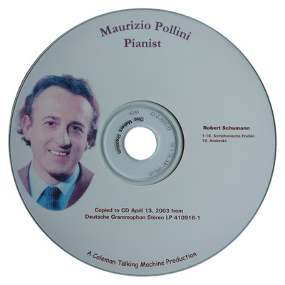 Maurizio Pollini   Schumann Symphonische Etüden Arabeske CD-R 2003 Classical