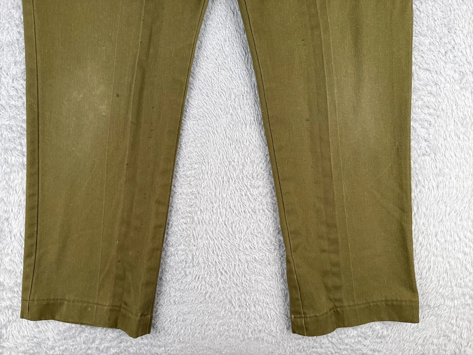 VINTAGE Boy Scouts Pants Men 32 Green Cargo Official Uniform Twill Cotton 32x31 - Image 2 of 4