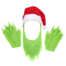 Christmas The Grinch Complete Costume Santa Claus Costume Set for Adult