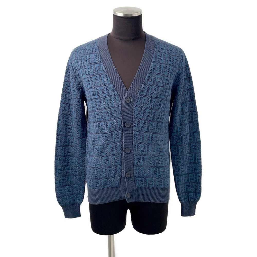 Fendi — FENDI cardigan Size Chronomat 44 Linen80%/Cotton14%/Silk4%/Polyurethane2% Bl...