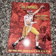 2004 USC Trojans Football Spring Prospectus Matt Leinart Cover