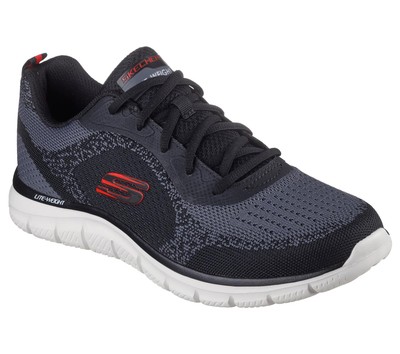 Skechers Schnürschuh Sneaker für Herren Track Glendor in Schwarz/Rot, 5,5-13