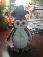 Vintage Plush Penguin Stuffed Animal w/ Graduation Cap, Small 6-14 in, 1998, 3 