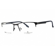 Chesterfield Men's Eyeglasses Matte Grey Metal Rectangular Frame CH 69XL 0FRE 00
