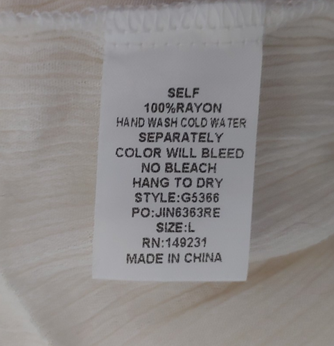 Top para mujer Kori America XL blanco dobladillo oscilante borlas boho manga acampanada bordada - Imagen 5 de 5