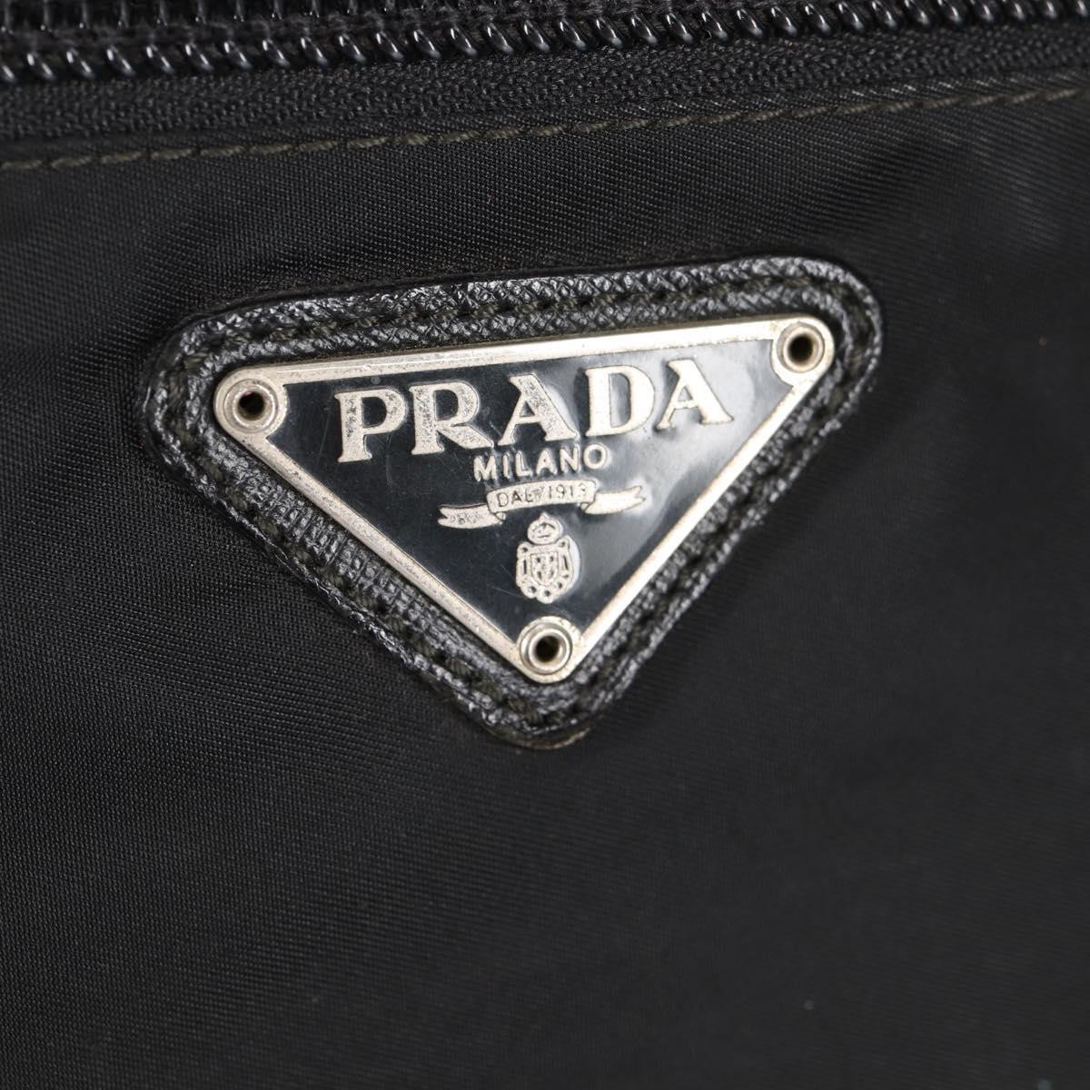 PRADA Hand Bag Nylon Leather 2way Black Silver Auth bs28384 thumbnail 24